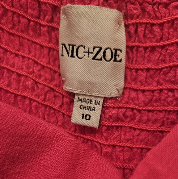 NIC+ZOE Vibrant Pink Jumpsuit, Size 10 - Picture 6 of 6